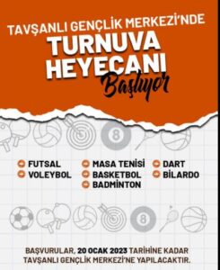 TURNUVA KAYITLARI BAŞLADI