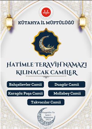 Ramazan ayında Kütahya’da hatimle