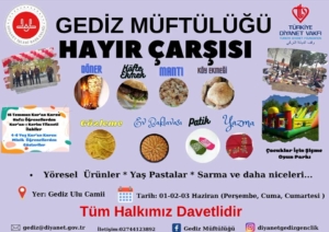 Gediz’de “Hayır çarşısı” düzenlenecek