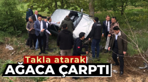 Kütahya’da takla atan otomobilin kadın sürücüsü yaralandı