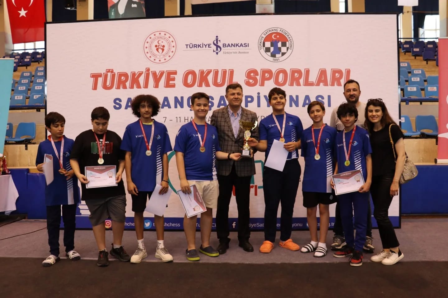 Aydın'da düzenlenen Türkiye Okul Sporları Satranç Şampiyonası sona erdi