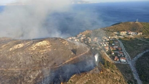 Datça’da makilik alanda yangın başladı