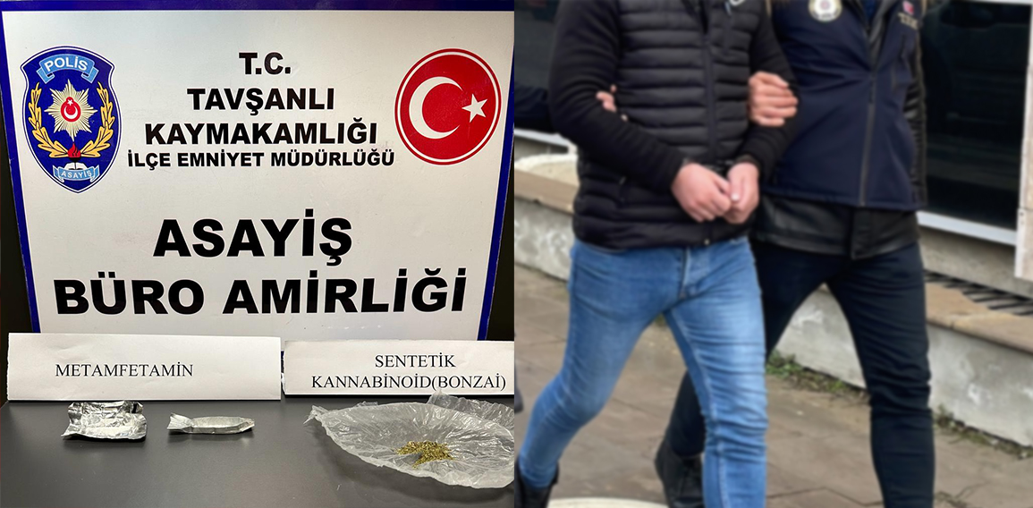 Tavşanlı’da ilçeye uyuşturucu madde