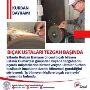 Tavşanlı’da bıçak ustaları tezgah başında