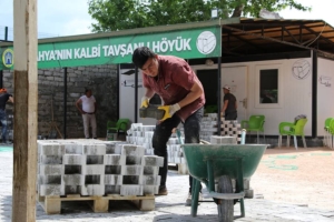 Kazı ve araştırma evi’nde çevre düzenlemesi