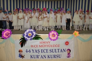 Simav Ece Sultan 4-6 yaş Kuran Kursunda karne heyecanı