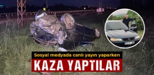 Kütahya’da canlı yayın yaparken kaza yaptılar: 1 ölü 1 yaralı