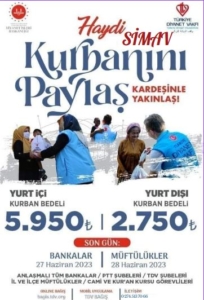 Müftülükler kurban bağışlarını kabule devam ediyor