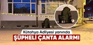 Kütahya Adliyesi binası yanında şüpheli çanta alarmı