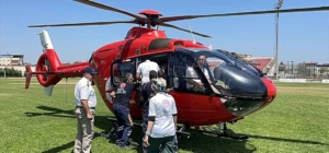 Aydın’da küçük bebek, ambulans helikopterle Ankara’ya sevk edildi