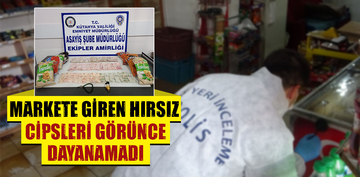 Kütahya’da bir marketten para