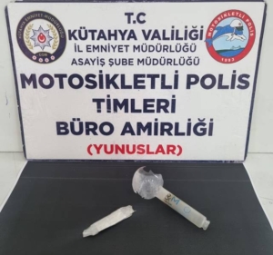 Kütahya’da hem uyuşturucu hem çalıntı motosiklet yakaladılar