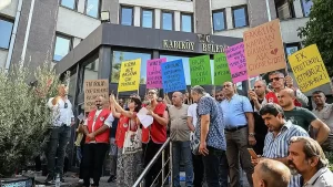 Kadıköy Belediyesinde iş bırakma eylemi