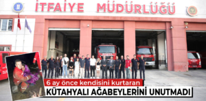 Şevval kendisini kurtaran Kütahya ekibini ziyaret etti