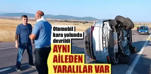 Kütahya’da otomobil devrildi, yaralılar var