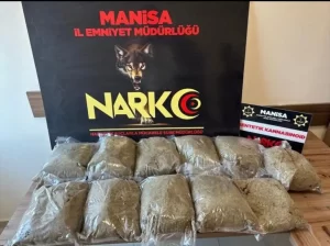 Manisa’da 10 kilo 600 gram sentetik uyuşturucu bulundu