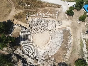 Muğla Hyllarima Antik Kenti’nde deprem izi