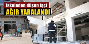 Kütahya’da iskeleden düşen işçi ağır yaralandı