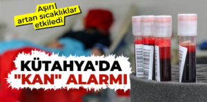 Kütahya’da sıcaklar nedeniyle kan alarmı verildi