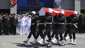 Kağıthane’de şehit olan polis memuru için tören düzenlendi