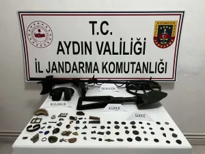 Aydın’da yabancı uyruklu şahıs kaçak kazı yaparken yakalandı