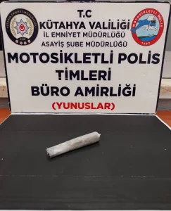 Ev hapsi vardı, Kütahya’da uyuşturucu ile yakalandı