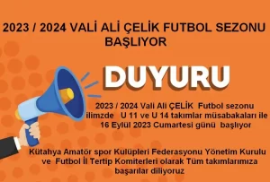 Kütahya U11 ve U14 liglerinde müsabakalar 16 Eylül’de