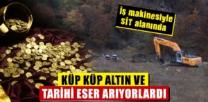 Kütahya’da iş makinesiyle define arayan 11 kişi yakalandı