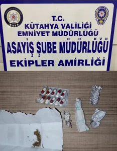 Kütahya’da uyuşturucu tacirleri bekçilerden kaçamadı