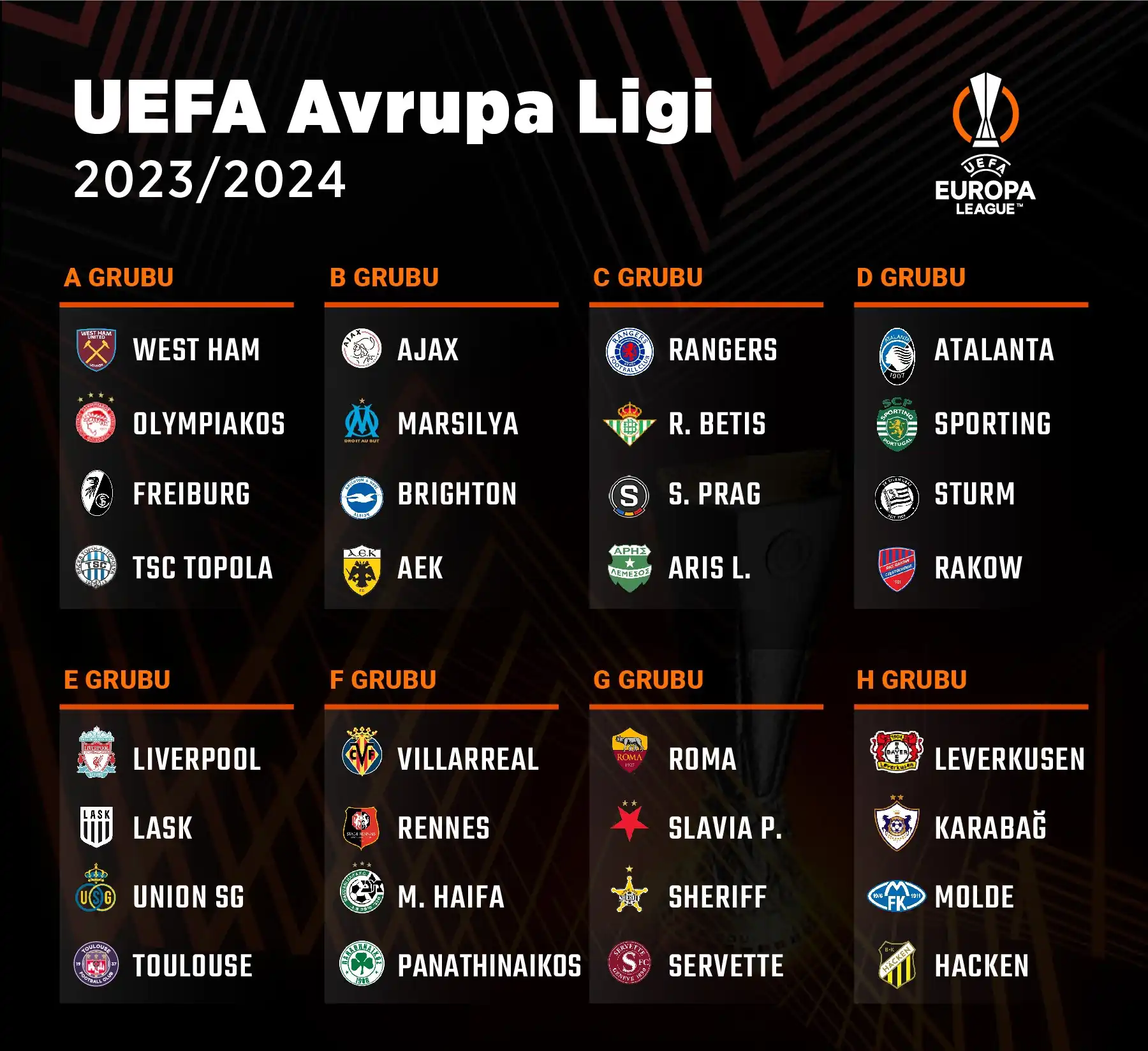 UEFA Avrupa Ligi’nde 32