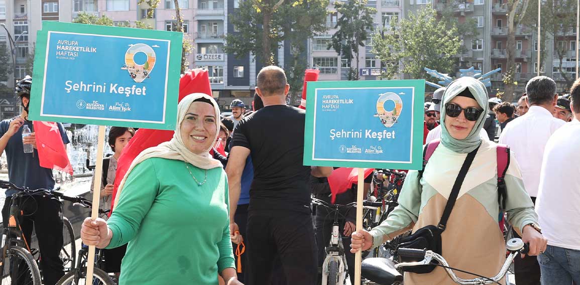 Bisiklet tutkunları avrupa hareketlilik haftasında pedal çevirdi 