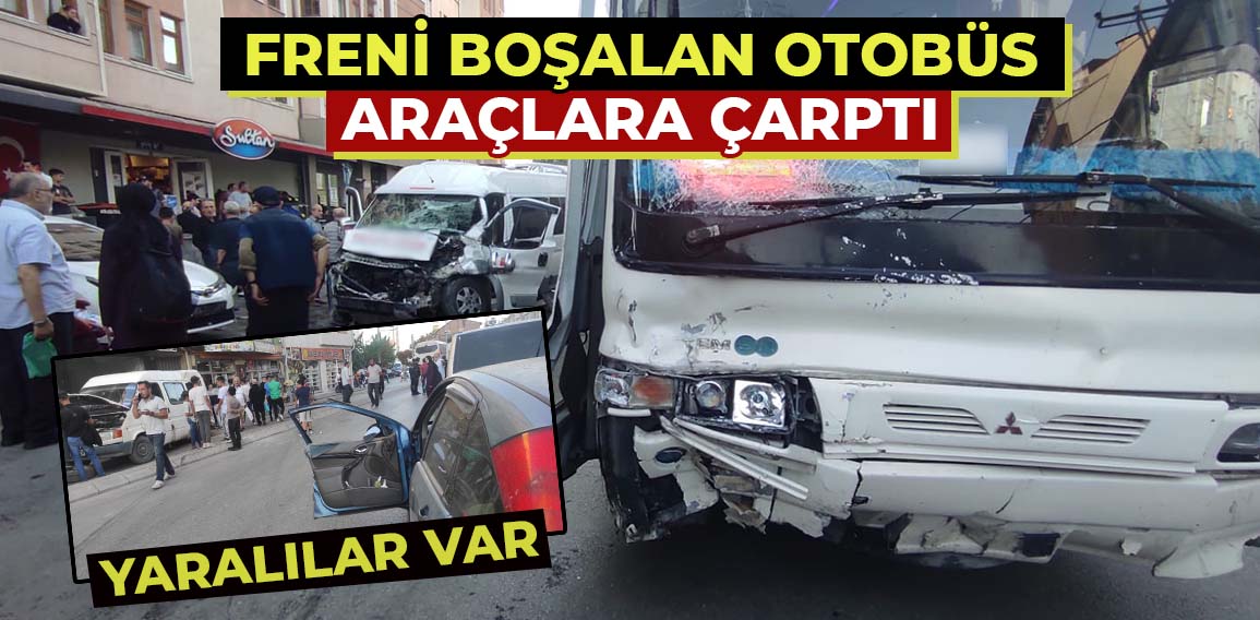 Kütahya’da freni boşalan servis