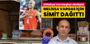 Kütahya’nın meşhur simitçisi Melissa Vargas için simit dağıttı