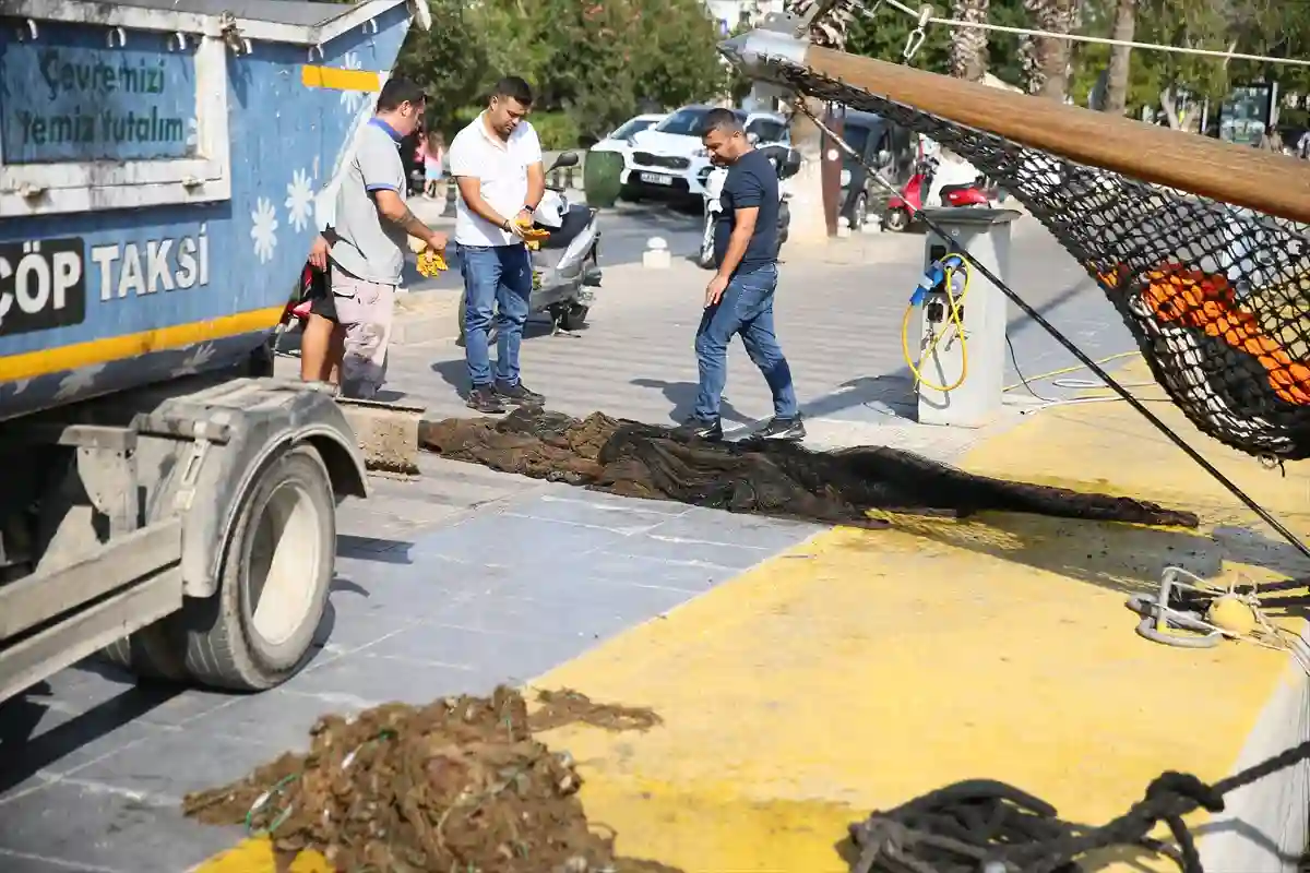 Muğla‘nın Bodrum ilçesinde denizden