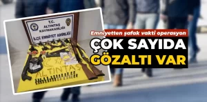 Kütahya’da şafak vakti silah operasyonu