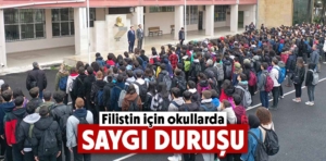 Okullarda Filistin’deki saldırılarda hayatını kaybedenler için saygı duruşu