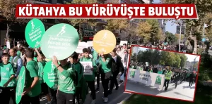 Kütahya’da öğrenciler ve protokol bu yürüyüşte buluştu