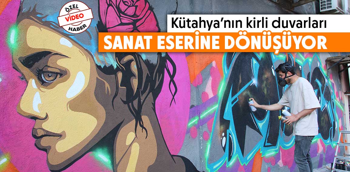 Kütahya’da graffiti sanatçıları farklı