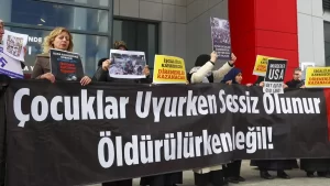 BM ofisi önünde İsrail protestosu