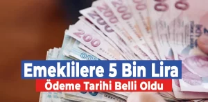 Emeklilere 5 bin lira ödeme tarihi belli oldu