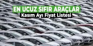 En ucuz sıfır otomobiller, Kasım ayı fiyat listesi