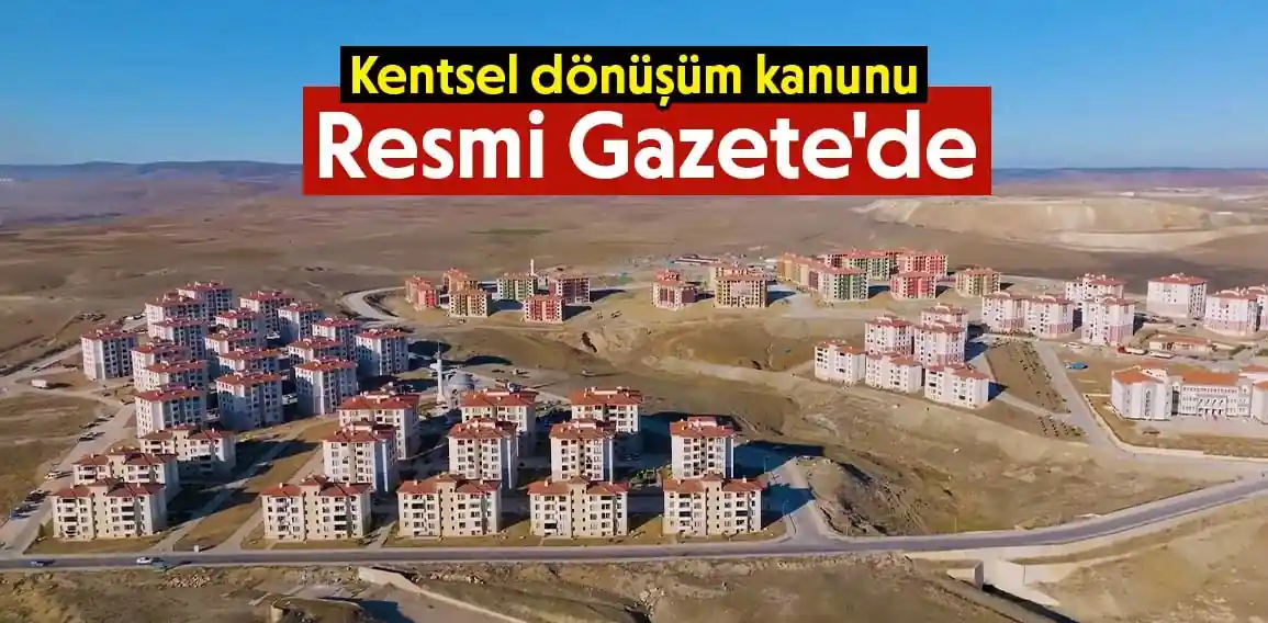 Resmi Gazete’de yayınlanan ve