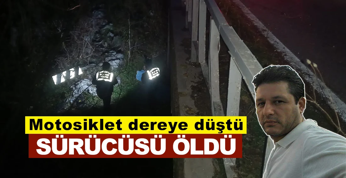 Kütahya’nın Gediz ilçesinde, motosikletin