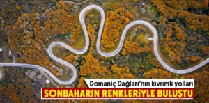 Kütahya’da Domaniç Dağları sonbahar renklerine büründü 