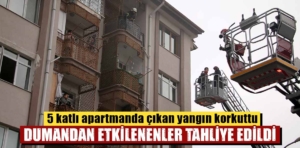 Kütahya’da apartmanda çıkan yangında korkulu anlar yaşandı