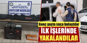 Kütahya’da iki genç hırsız çaldıkları eşyalarla yakalandı