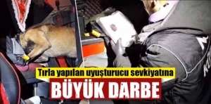 Kütahya’da durdurulan tırda 1 kilo 35 gram kokain ele geçirildi