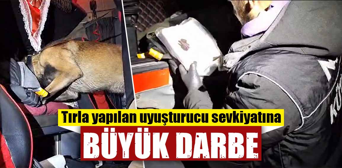 Kütahya’da uyuşturucu sevkiyatı yapılan