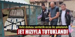 Kütahya’da operasyonda valiz dolusu sentetik ecza ele geçirildi