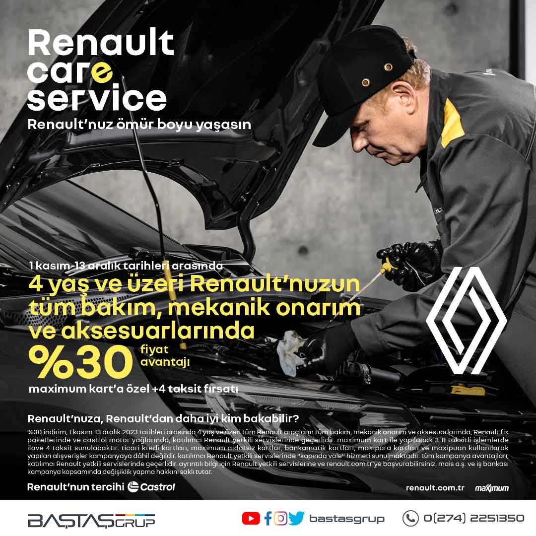 4 yaş ve üzeri Renault ve Dacia aracı olanlar dikkat